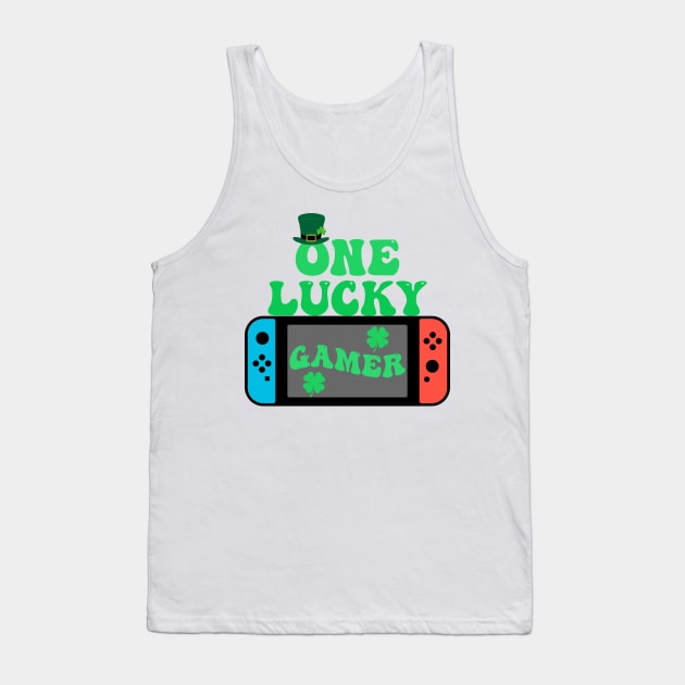 One Lucky Gamer St Patrick's Day Tank Top by Justin green